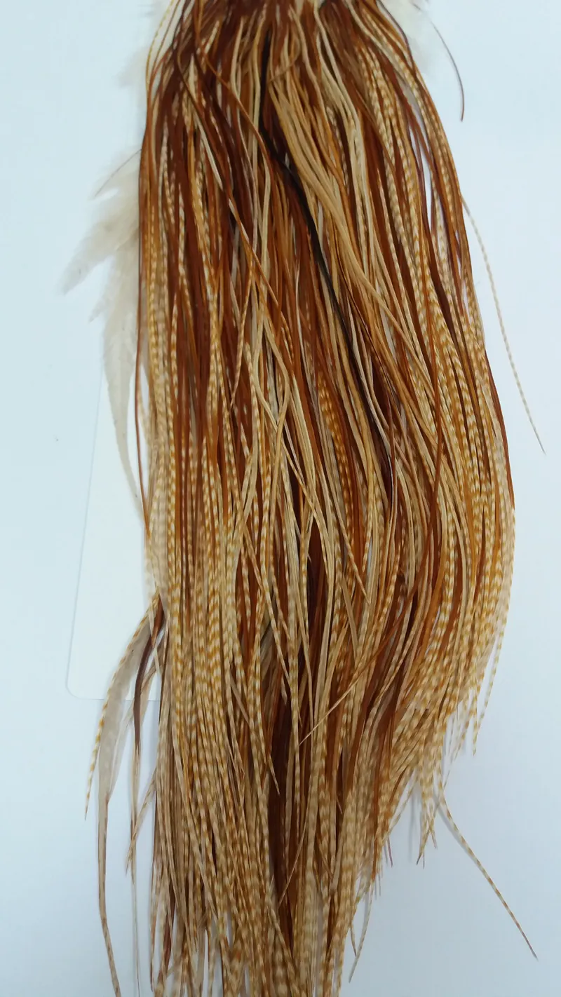 Whiting GOLD Grade Midge Rooster Saddle in Barred Medium Ginger